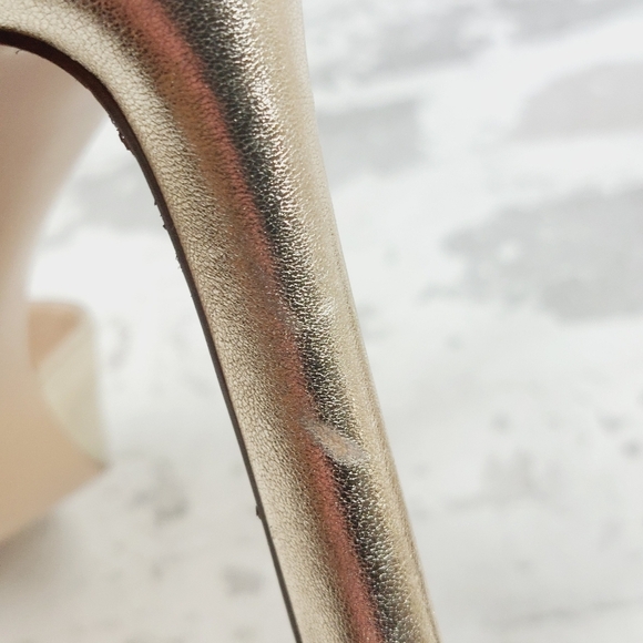 NEW Naturalizer 27 Edit Abilyn Wide Gold Leather Pointed Toe Heels H579 - Picture 13 of 16